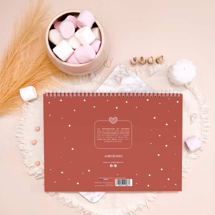 Organisateur de semaine cocooning - terracotta verso