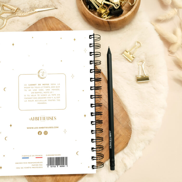 Carnet de notes céleste - blanc verso