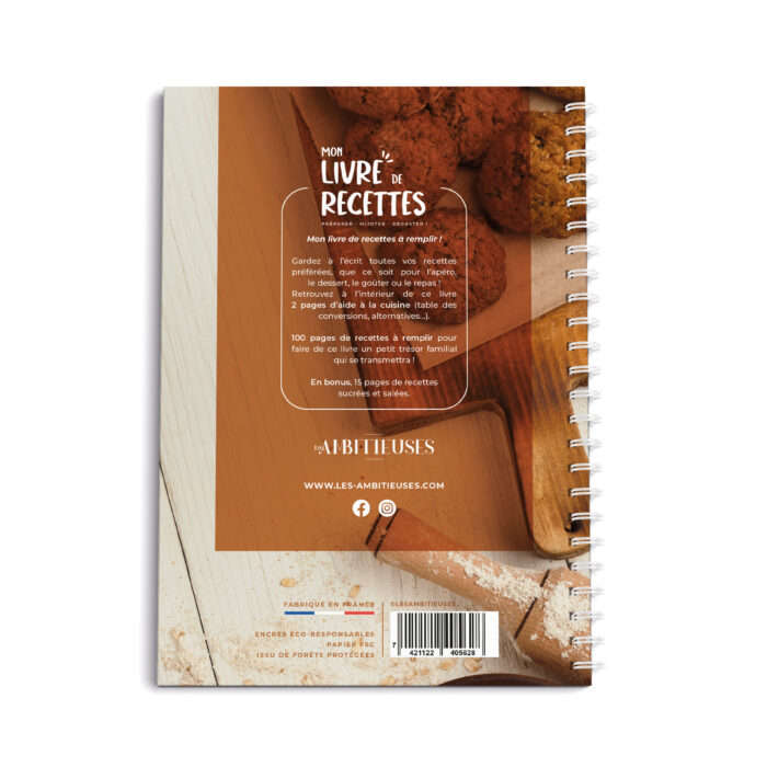 Livre de recettes verso