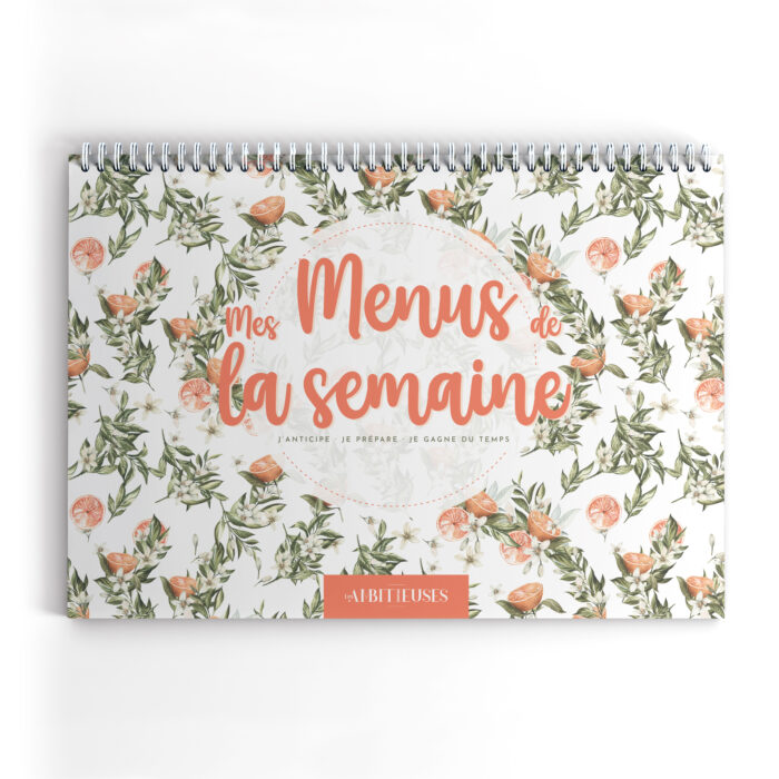Menu de la semaine vitamines fond blanc couverture