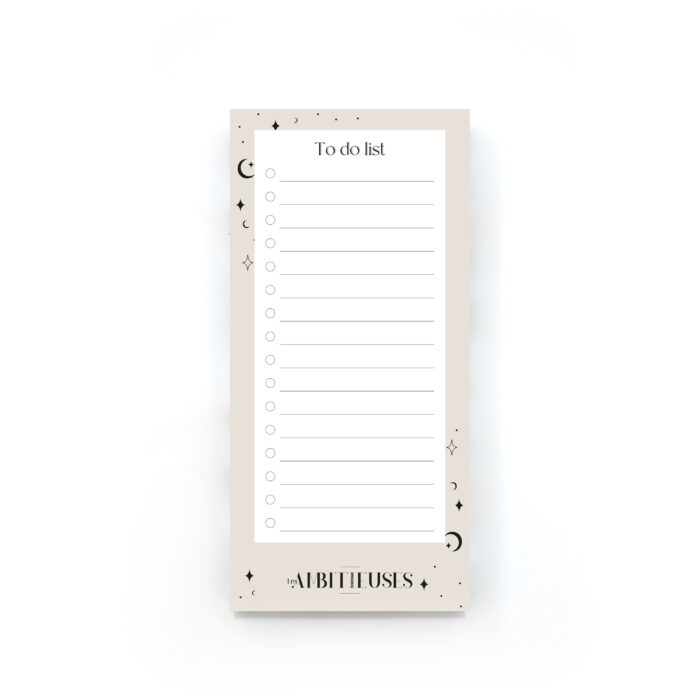 To do liste céleste beige recto fond blanc