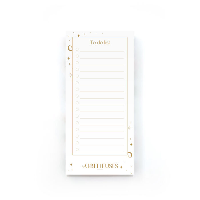 To do liste céleste blanc recto fond blanc