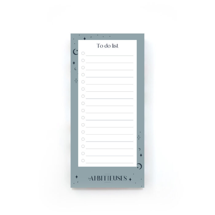 To do liste céleste bleu recto fond blanc