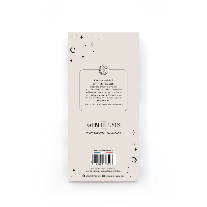 To do liste céleste beige verso fond blanc