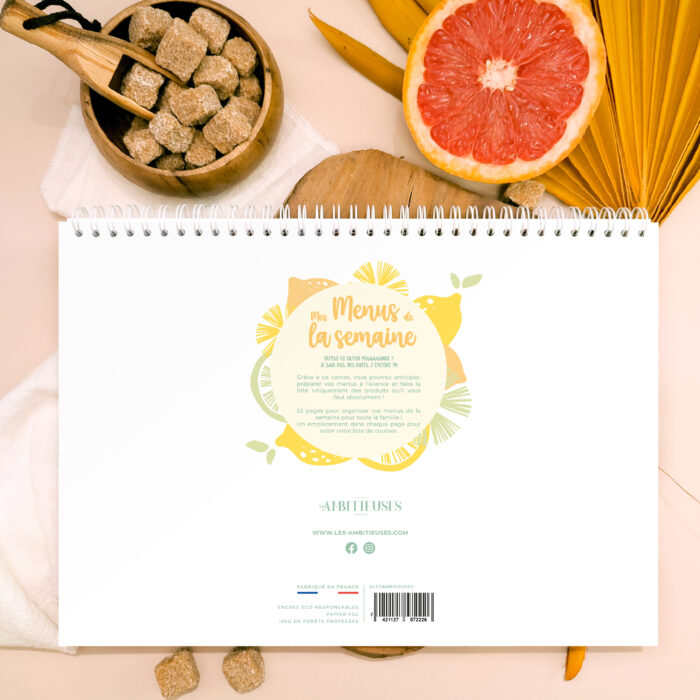 Menu de la semaine citron verso
