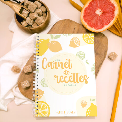 Carnet de recettes à remplir vitamines citron