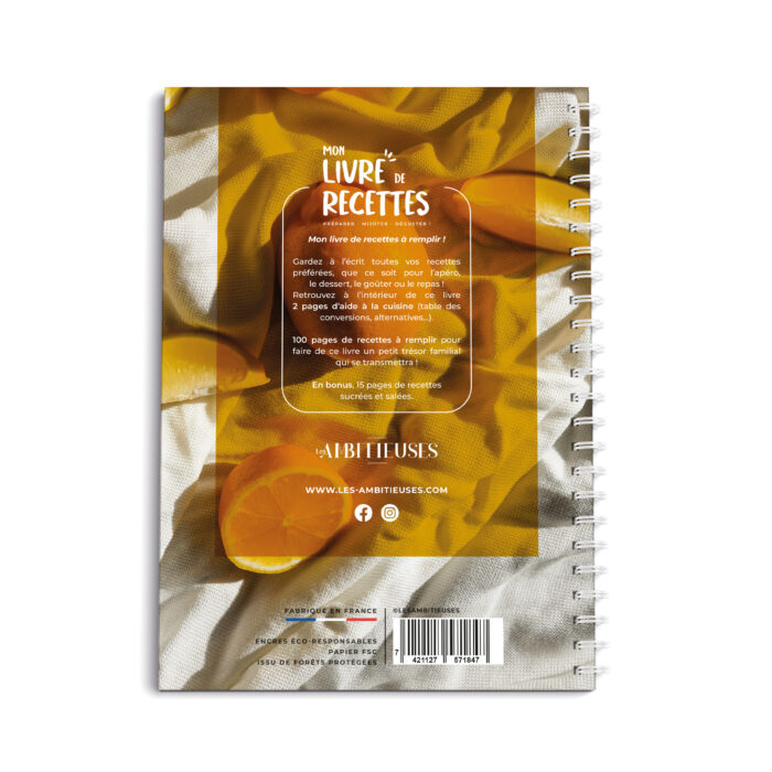 Livre de recettes citron verso