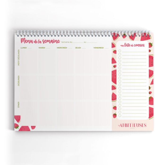Batchcooking avce l'organisateur de menus pastèque intérieur