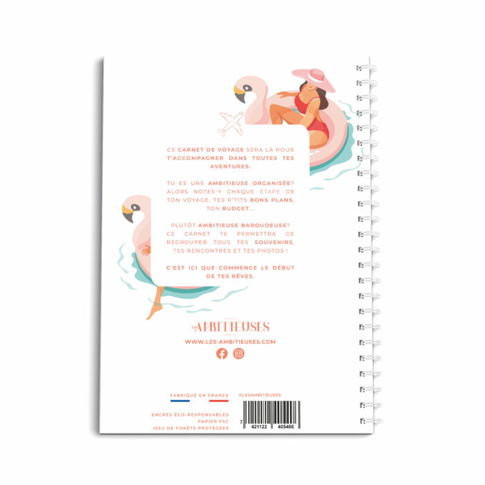 carnet de voyages adulte bouée - dos de couverture