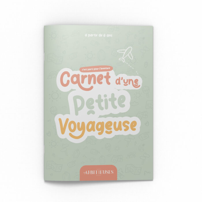 Carnet activités voyage enfant bleu vert