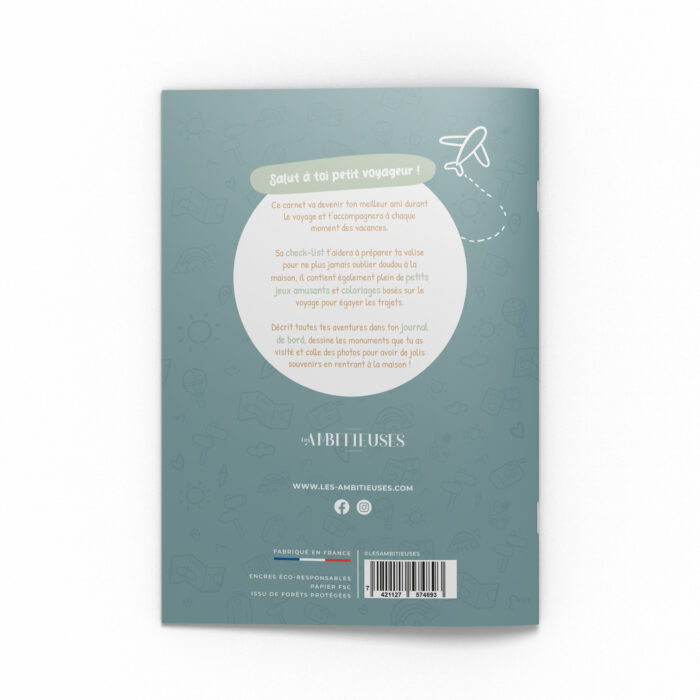 Carnet du petit voyageur bleu - dos couverture