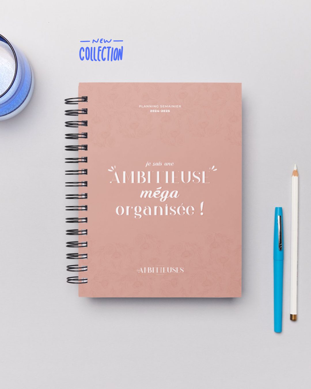 Agenda Semainier 2024 / 2025 - Fleurie Rose