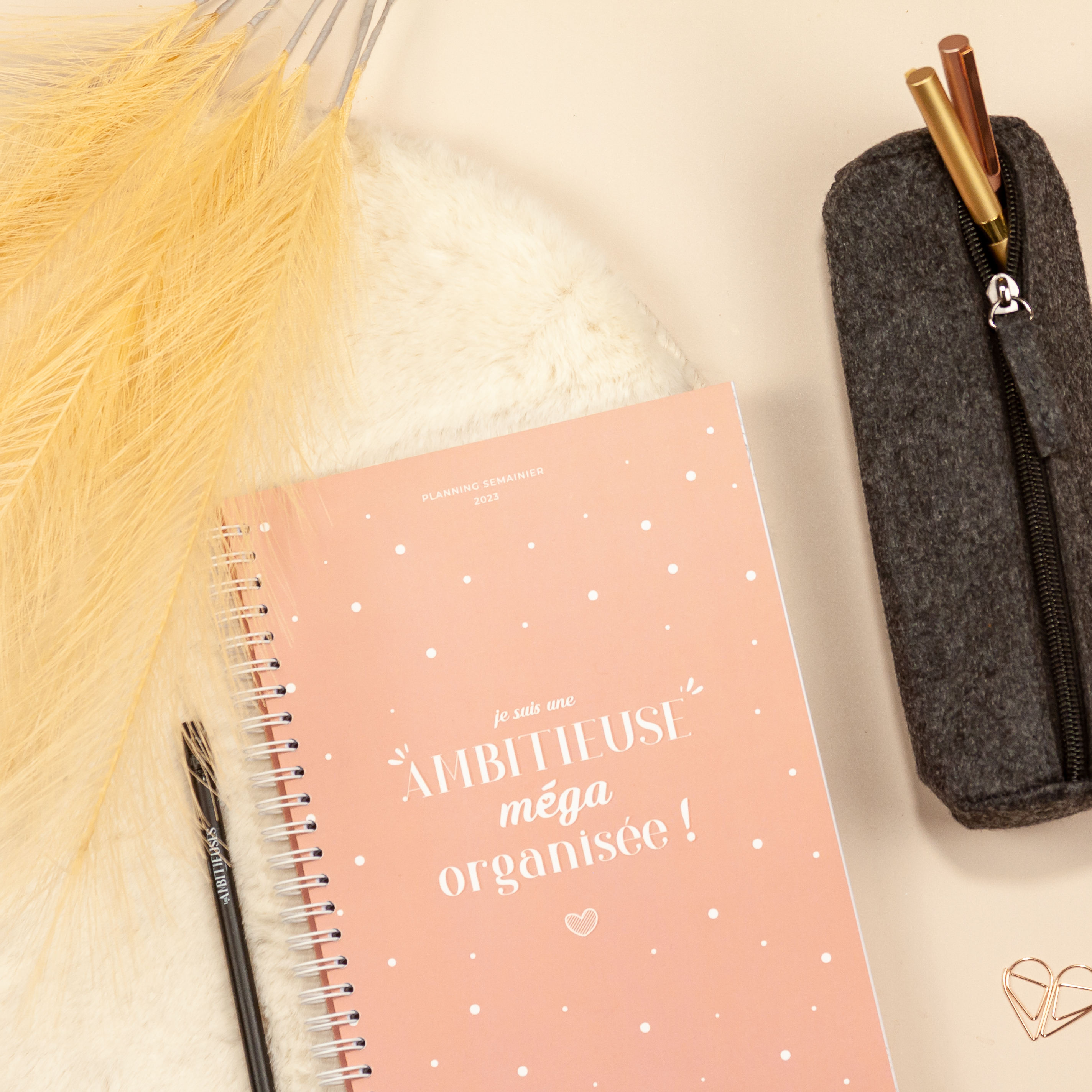 Agenda hebdomadaire 2023 - Cocooning rose