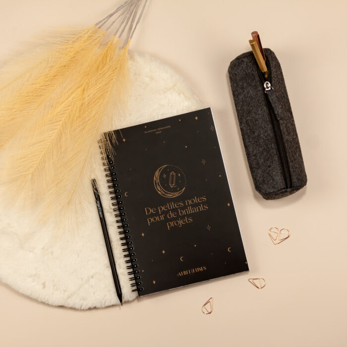 Agenda semainier 2023 - Céleste noir
