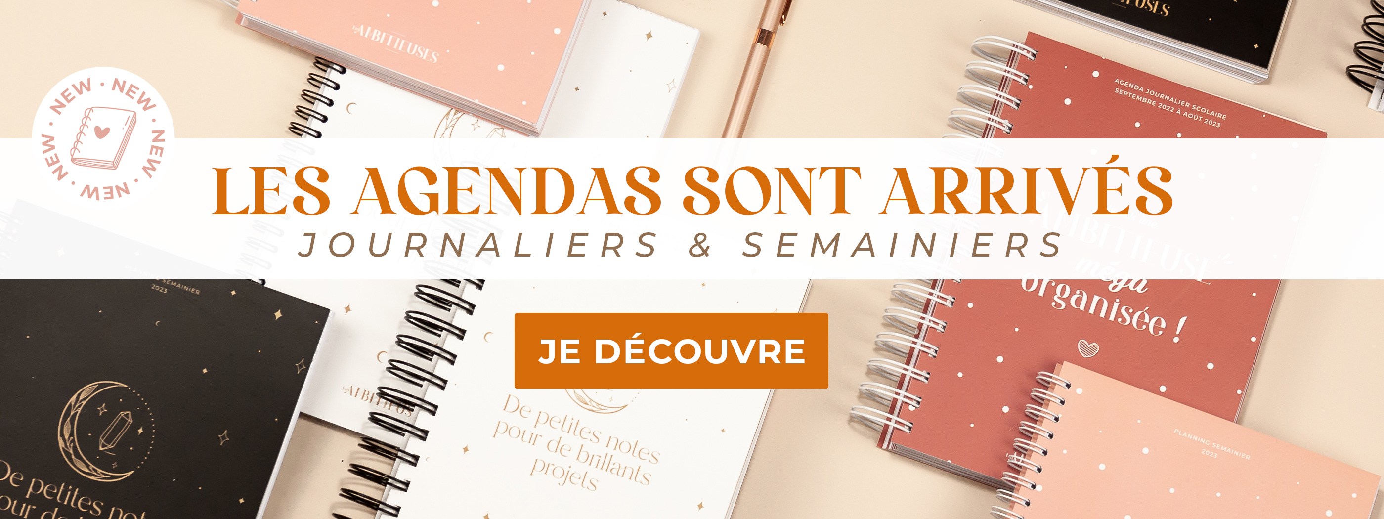 Agenda journaliers et semainier 2022/2023
